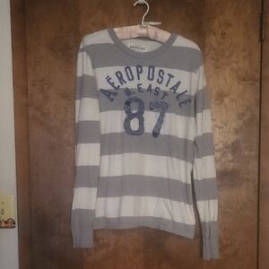 Aeropostale Striped Long Sleeve Shirt M